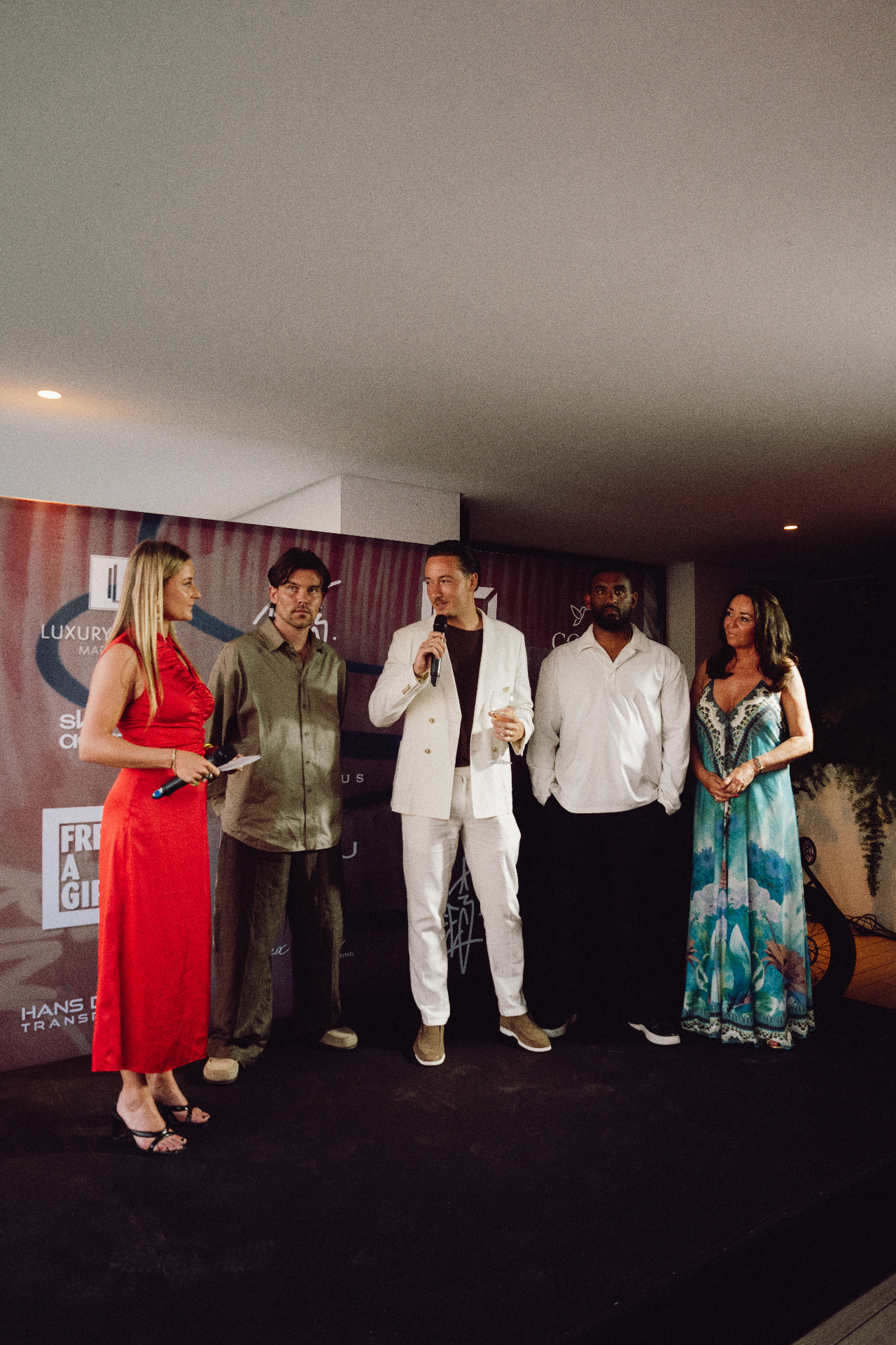 Speakers on stage at the Marbella Charity Night