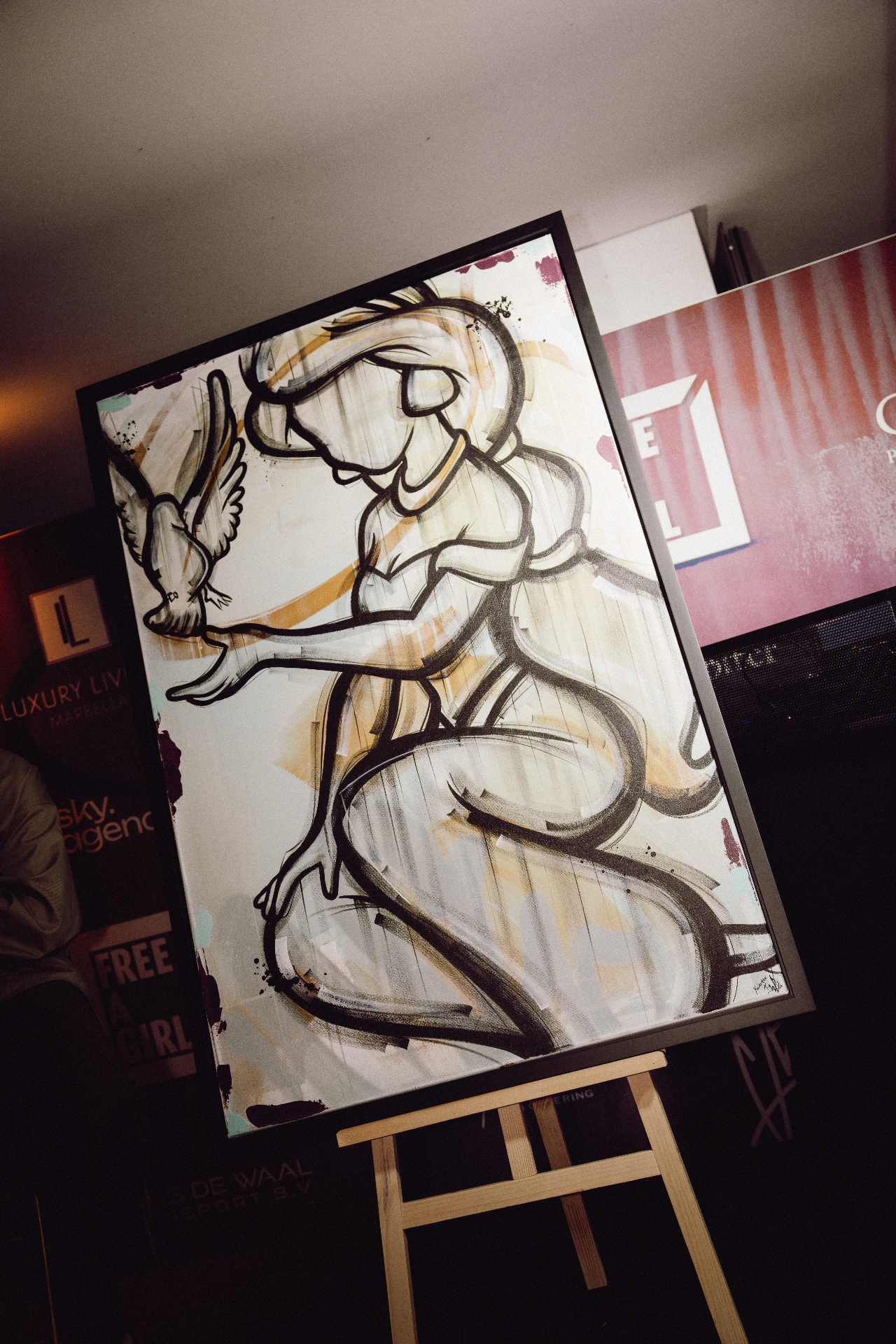 Artwork shown during the Free a Girl event